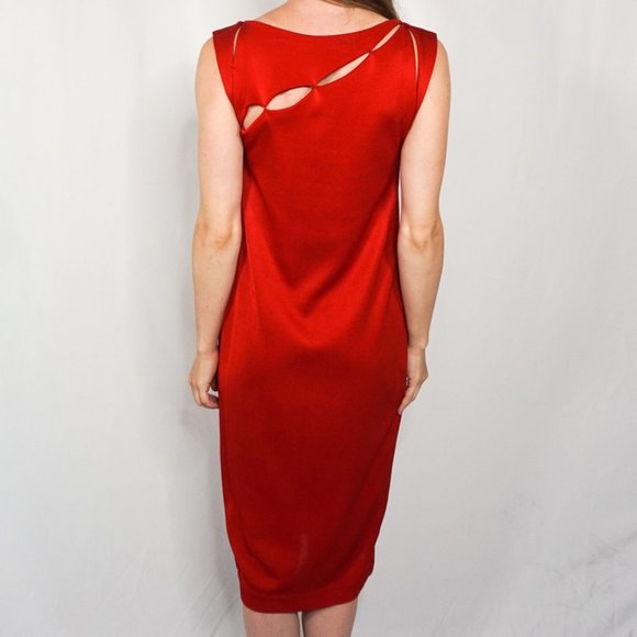 BOTTEGA VENETA Glossy Viscose Jersey Cutout Dress - Picture 4 of 8